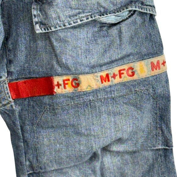 Vintage Le Jean De Marine Francois Giroud Denim Cargo Pants Y2k Street Style 38M - Picture 9 of 9